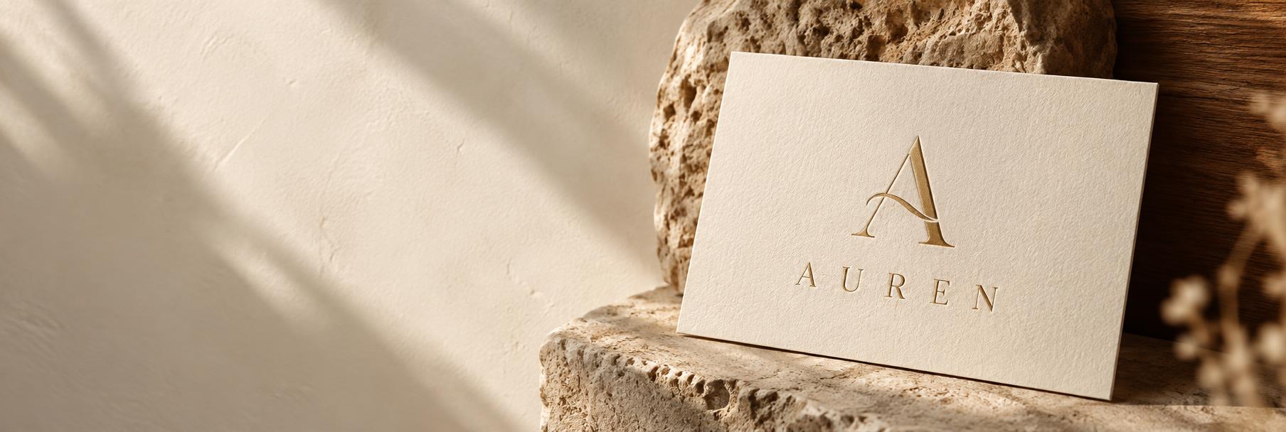 Embossed identity on paper