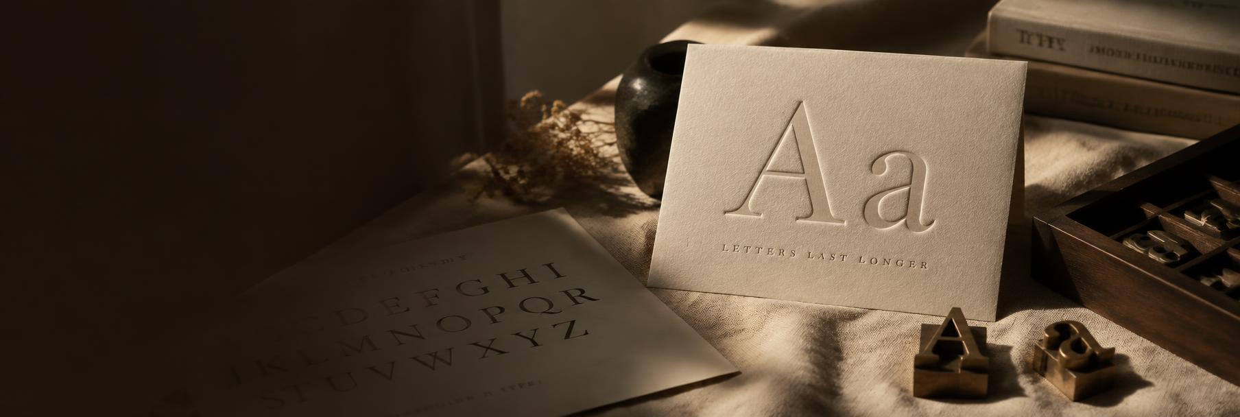 Letterpress type specimen